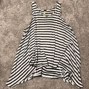Black and White Swing Free People Tank